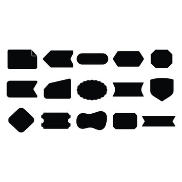 Minimal Black Abstract Geometric Shape Collection for Modern Design
