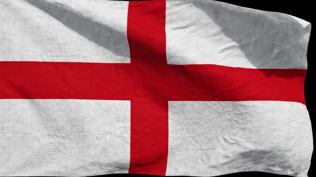 National Flag of England Waving Close Up