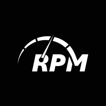 racing speed RPM logo design vector