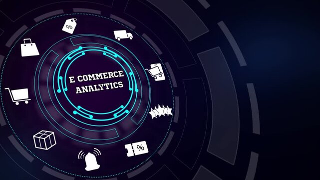 Tracking online sales performance metrics and customer behavior with a high-tech e-commerce analytics dashboard template