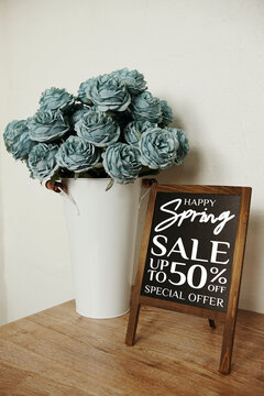 Spring Sale 50% Off Special Offer Promotion Offer Discount Retail Shopping Concept