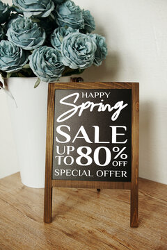 Spring Sale 80% Off Special Offer Promotion Offer Discount Retail Shopping Concept