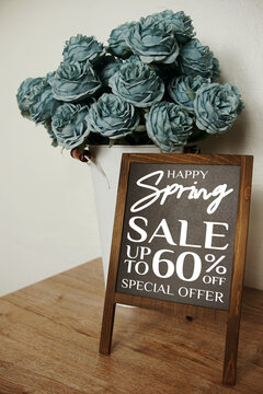 Spring Sale 60% Off Special Offer Promotion Offer Discount Retail Shopping Concept