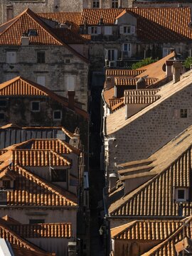 Alley through the old town of Dubrovnik, Croatia