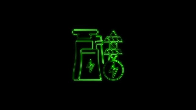 glowing neon medicine icon isolated red color, Neon glowing tablet and pill simple icon animation, Neon Capsule, pill, tablet, icon