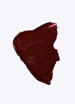 dark red burgundy plum lipstick smear, cosmetics beauty product texture, liquid blush, lipstick, lip gloss swatch
