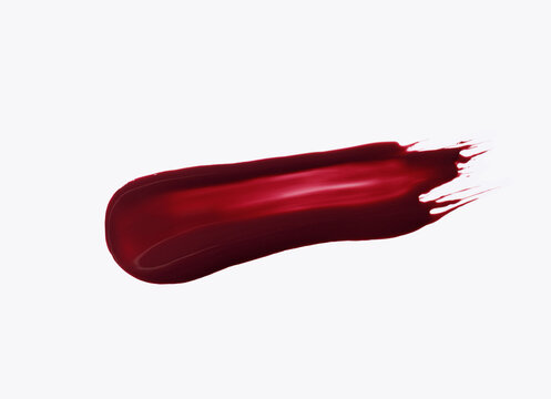 dark red burgundy plum lipstick smear, cosmetics beauty product texture, liquid blush, lipstick, lip gloss swatch