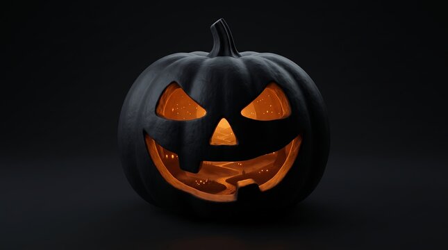 Giant halloween pumpkin hiding a glowing miniature village