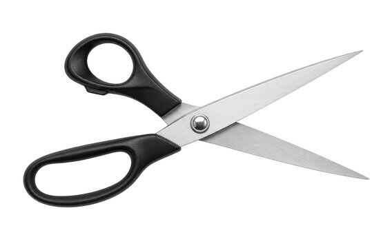 Open scissors  isolated on transparent background. 