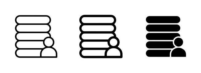 Stack of Documents Icon Set, Business Data Organization, User Profile Management, Information Archive Vector Graphics © Nobel