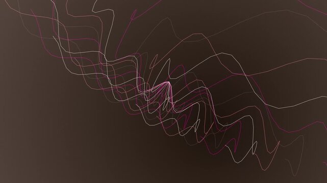 Abstract Parametric Wave Lines Flowing in Dark Space Minimalist Motion Design Concept