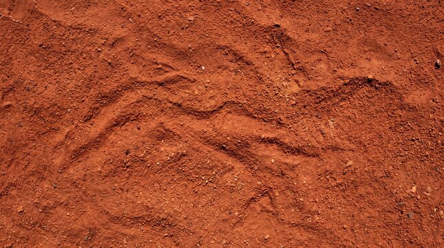 Red Clay Soil Texture Background with Natural Wavy Patterns