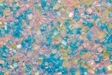 Fototapeta premium Pastel Crystal Sprinkles Candy Food Background Texture