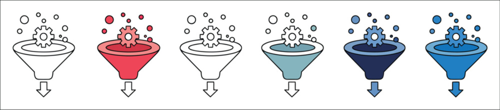 Workflow bottleneck icons in multiple modern styles, featuring business process management symbols, efficiency problems, task delays, operational constraints, and productivity optimization.