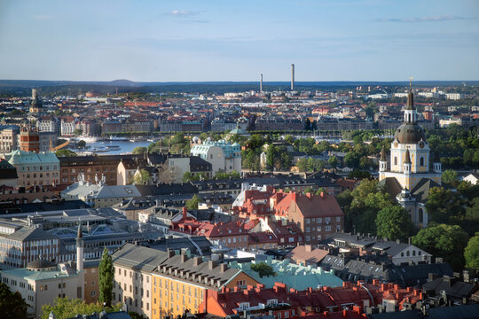 Aerial view of Stockholm City
