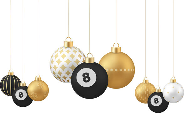 Realistic Billiard Christmas Ornaments
