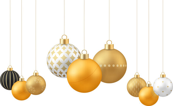 Elegant Gold Christmas Ornaments
