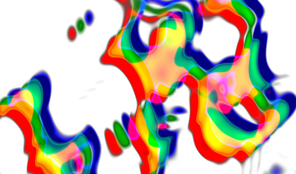 Rainbow light leak overlay texture with psychedelic color wave pattern glowing across swirling textured surface for background