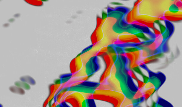 Rainbow light leak overlay texture with fluid color wave pattern glowing across flowing textured backdrop for banner