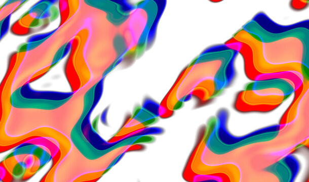 Rainbow light leak overlay texture with flowing color wave pattern glowing across colorful textured fabric for design