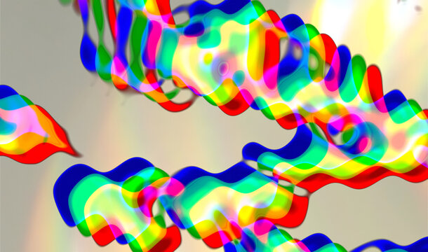 Rainbow light leak overlay texture with shimmering color wave pattern glowing across glowing textured backdrop for screen