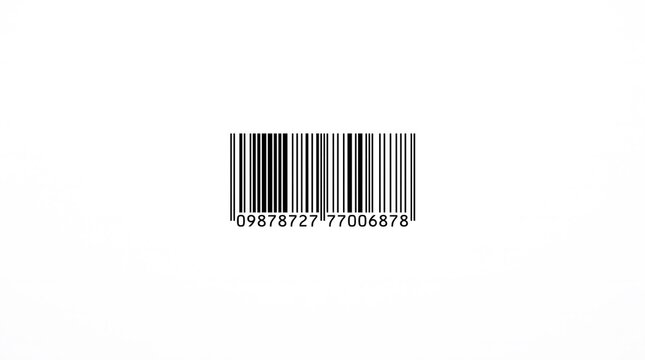 Modern black barcode illustration isolated on clean white background