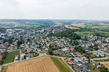 Drone aerial view of Knittlingen in Baden Württemberg, Enzkreis Region, Germany © Raiko Goldenbaum