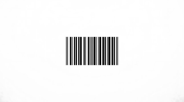 Minimalist Black Barcode Isolated on Clean White Background
