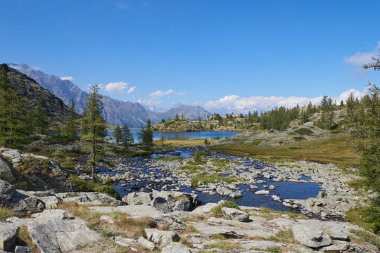 lake at Champorcher Valley - Aosta - Italian Alps