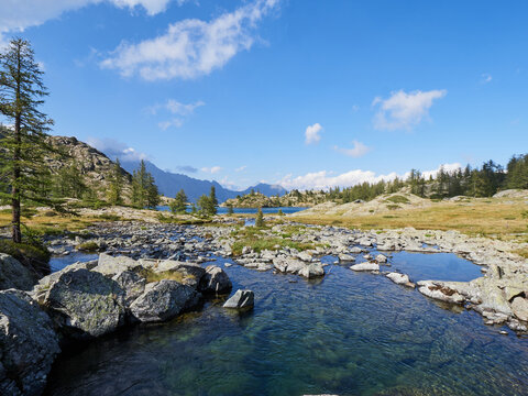 lake at Champorcher Valley - Aosta - Italian Alps