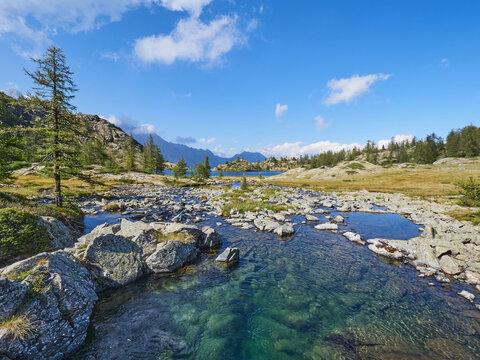 lake at Champorcher Valley - Aosta - Italian Alps