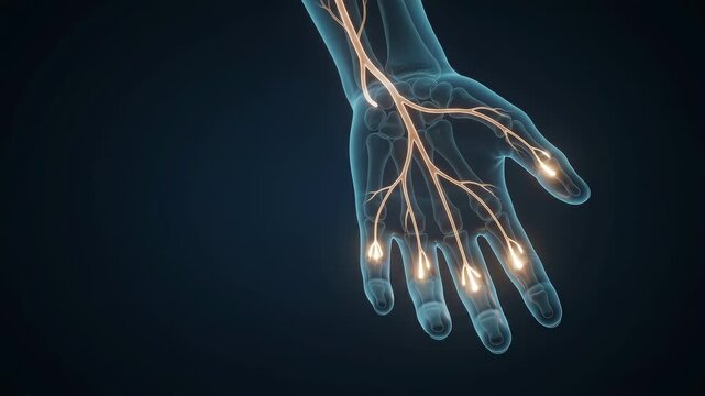Peripheral Nerve Signal Traveling Through Hand and Forearm for Neurology Healthcare Visualization