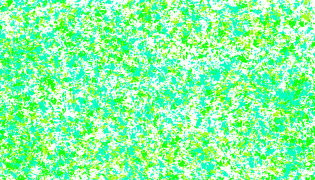 Abstract green and blue pixelated texture resembling a densely packed biological or scientific pattern.