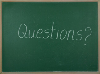 Do you speak English chalk text on black blackboard © Predrag