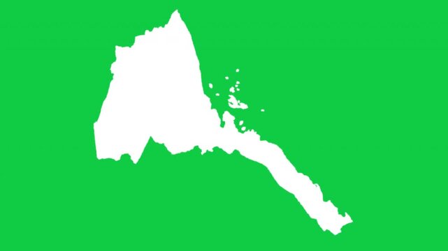 Eritrea wiggle animation map loop green background