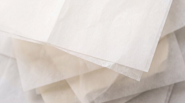 Layered tracing paper background, translucent vellum paper layers overlapping