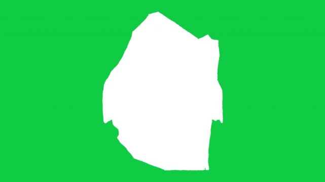 Eswatini wiggle animation map loop green background