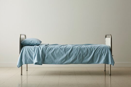 An empty, clean shelter bed representing the urgent need for safety, human dignity, and a secure foundation to help individuals rebuild their lives.