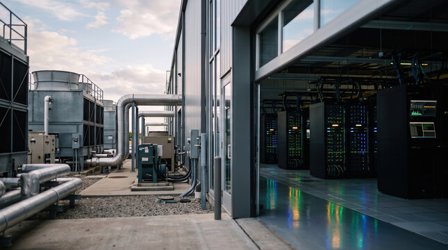 External Cooling Towers of a Data Facility