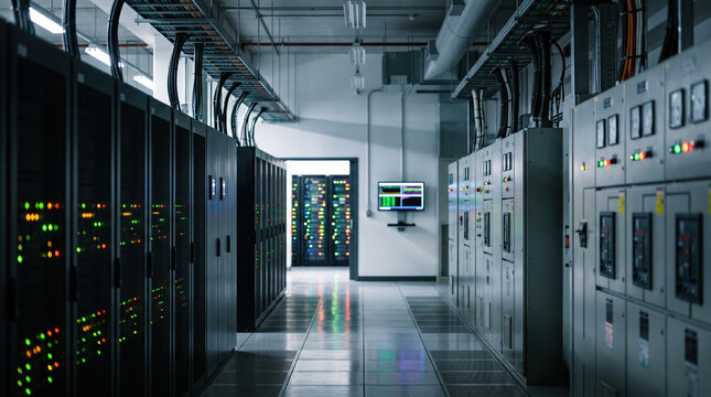 UPS Power Room with Battery Cabinets
