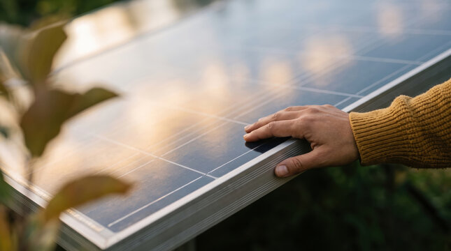 Solar Panel Reflecting the Sky
