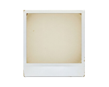 Vintage instant film photograph with blank aged paper surface ready for custom message or image insertion&nbsp;&nbsp;