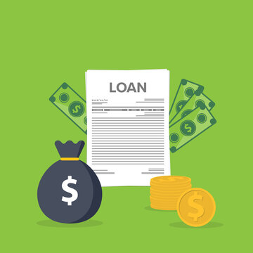 Personal Loan and Debt Repayment Financial Concept