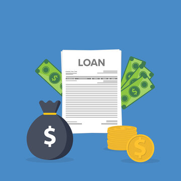 Bank Loan and Financial Services Illustration