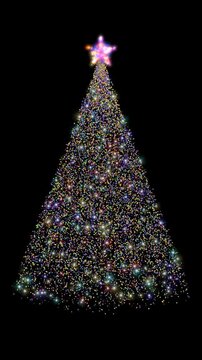 Arbol de navidad con luces de colores