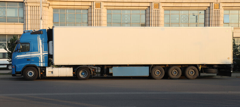 Tbilisi, Georgia - July 08, 2026: mercedes benz actros 480 trailer truck side view design heavy duty long haul commercial powered by horsepower diesel engine heavy transport long distance logistics