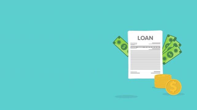 Business Financing and Loan Approval Document Animation