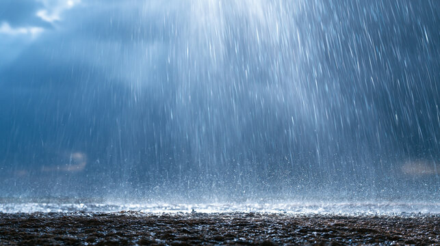 Heavy Rainfall and Downpour During Dramatic Storm