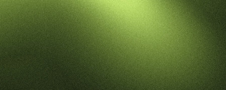 Dark blur green grainy background blurred glowing soft spotlight on dark backdrop, noise texture header, poster, wallpaper, banner design