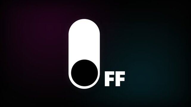 A digital graphic interface toggle switch button displays the status as inactive while showcasing a dark theme visual style that represents how users disable electronic power settings